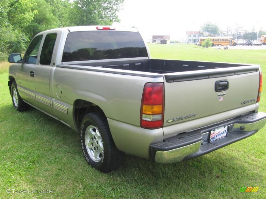 2002 Silverado 1500 LS Extended Cab - Light Pewter Metallic / Graphite Gray photo #3