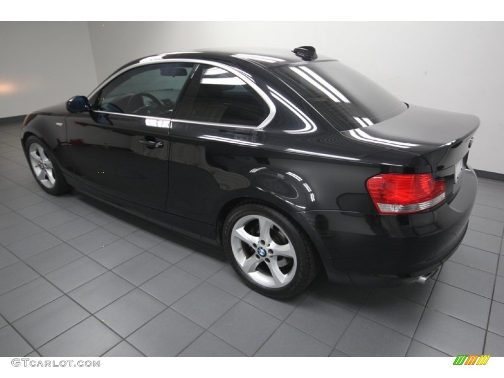 2009 1 Series 128i Coupe - Black Sapphire Metallic / Terracotta photo #5