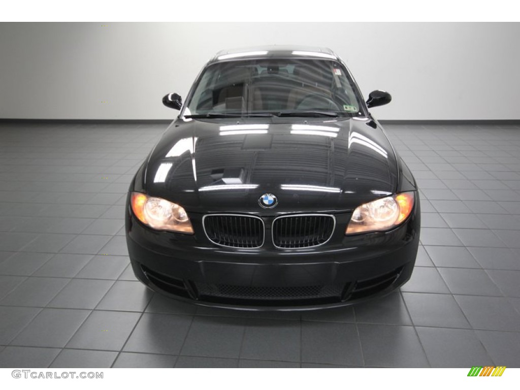 2009 1 Series 128i Coupe - Black Sapphire Metallic / Terracotta photo #6