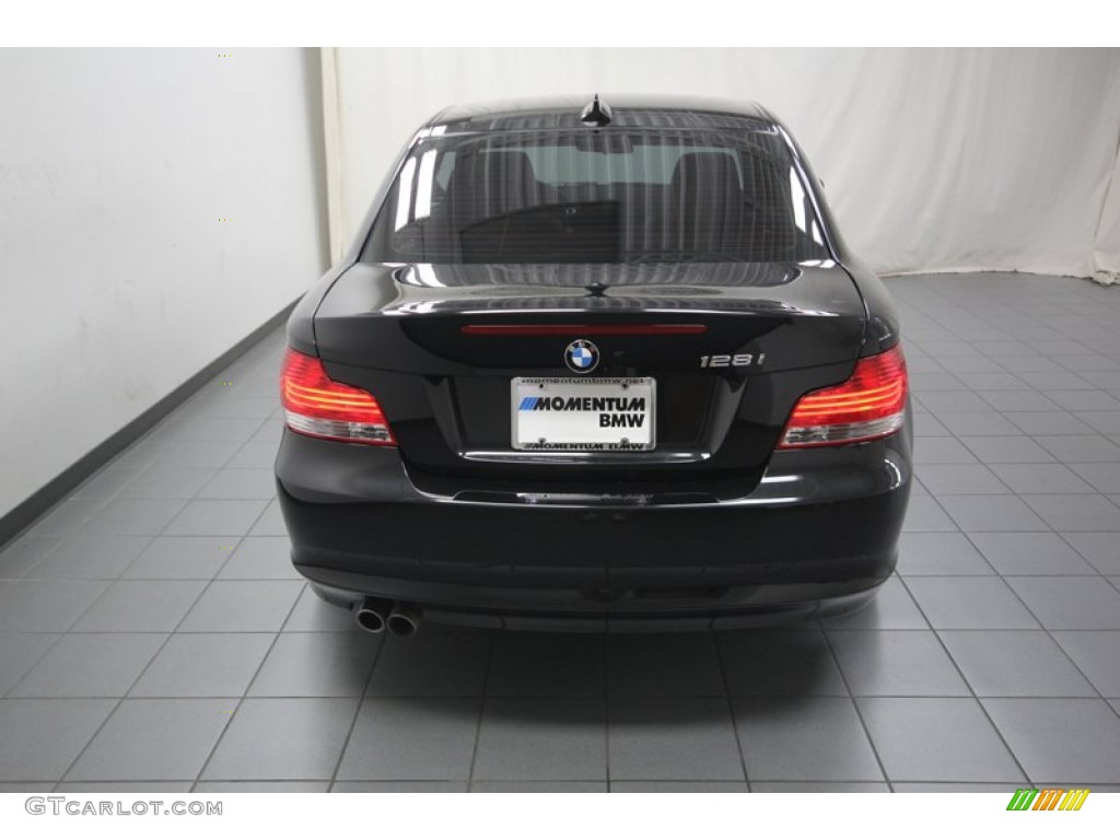 2009 1 Series 128i Coupe - Black Sapphire Metallic / Terracotta photo #12