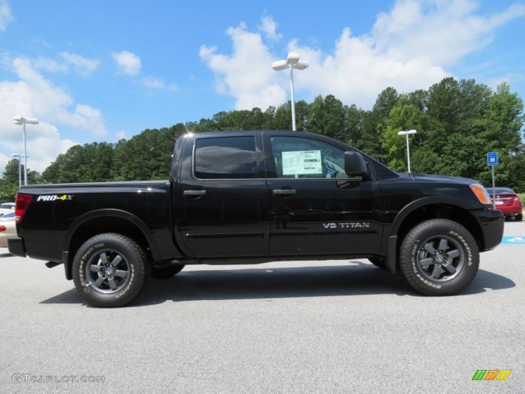 Galaxy Black 2013 Nissan Titan Pro-4X Crew Cab 4x4 Exterior Photo #83220259