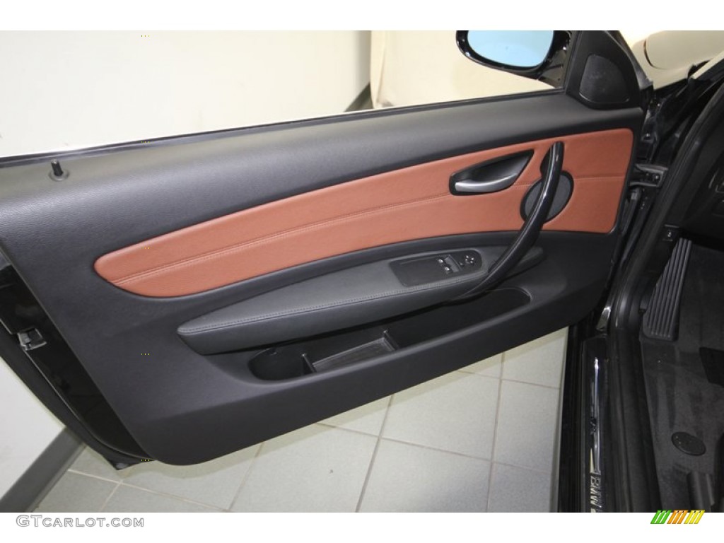 2009 1 Series 128i Coupe - Black Sapphire Metallic / Terracotta photo #15