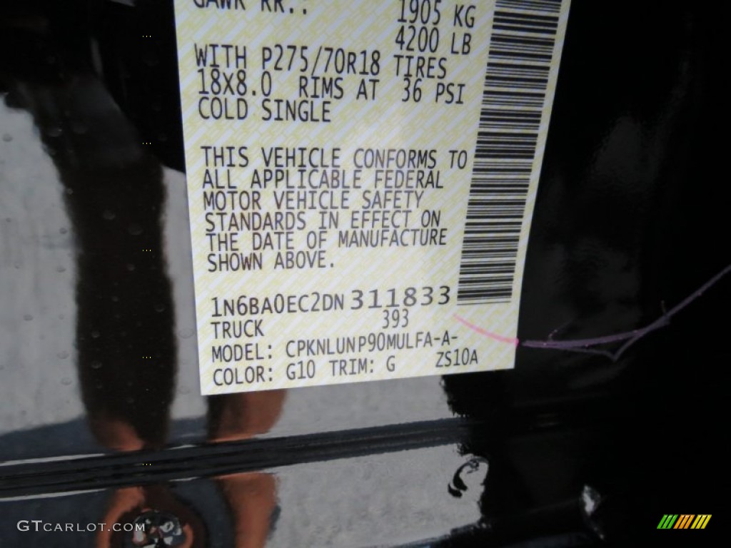 2013 Titan Color Code G10 for Galaxy Black Photo #83220566