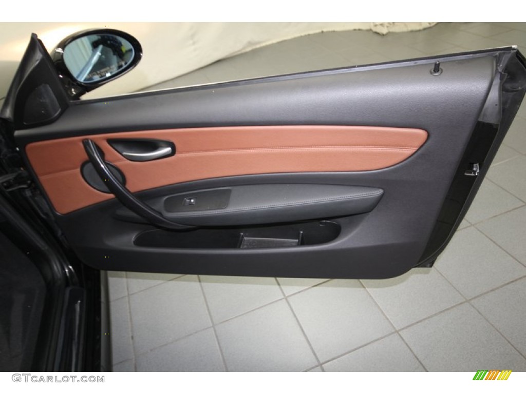 2009 1 Series 128i Coupe - Black Sapphire Metallic / Terracotta photo #31