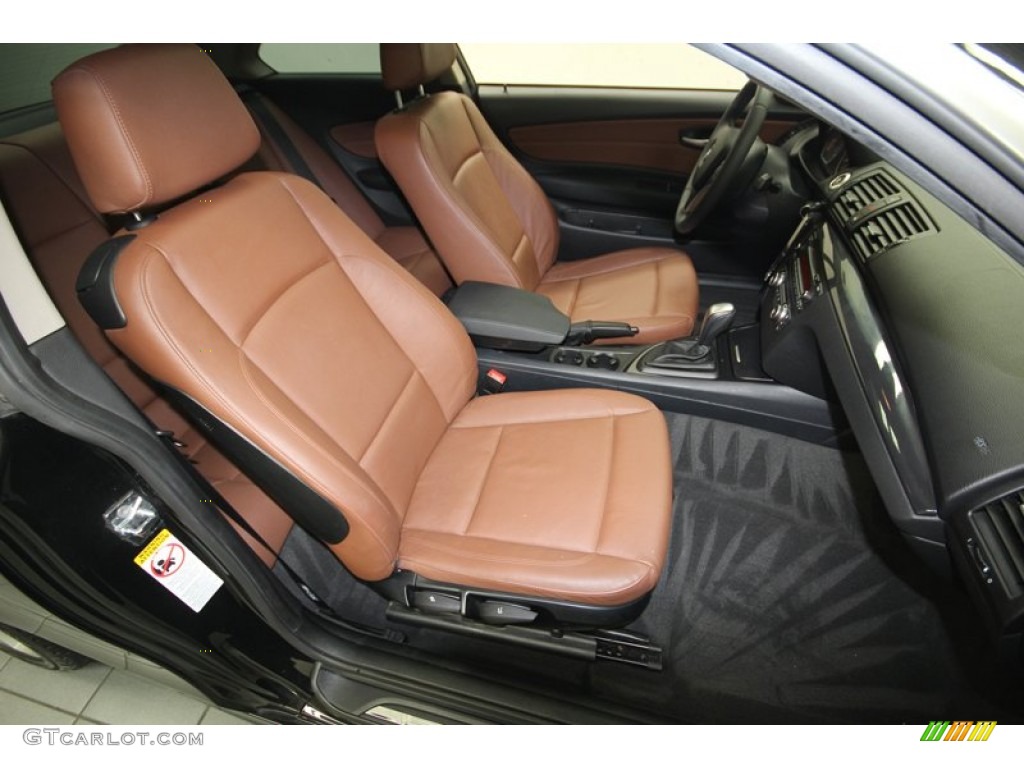 2009 1 Series 128i Coupe - Black Sapphire Metallic / Terracotta photo #32