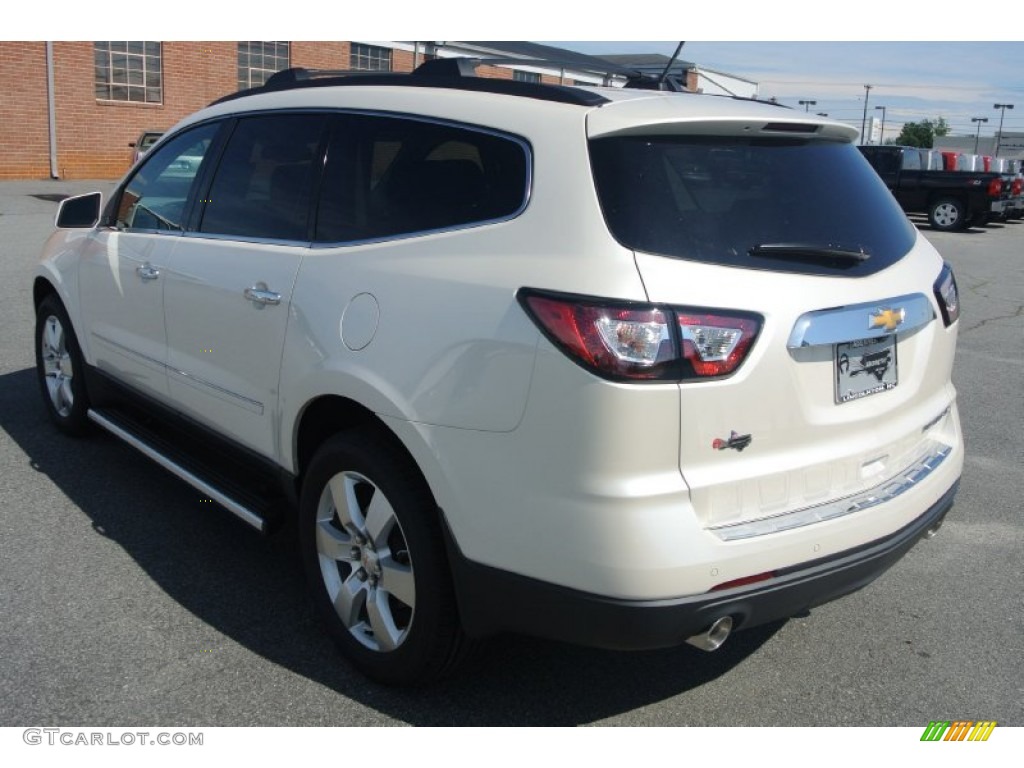 2014 Traverse LTZ - White Diamond Tricoat / Ebony photo #4