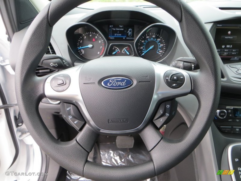 2014 Ford Escape SE 1.6L EcoBoost Charcoal Black Steering Wheel Photo #83221163