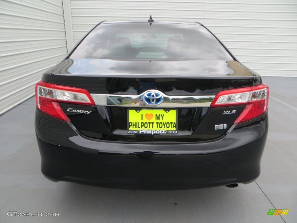 2013 Camry Hybrid XLE - Attitude Black Metallic / Light Gray photo #5