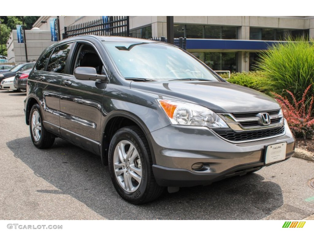 2011 CR-V EX-L 4WD - Polished Metal Metallic / Black photo #1