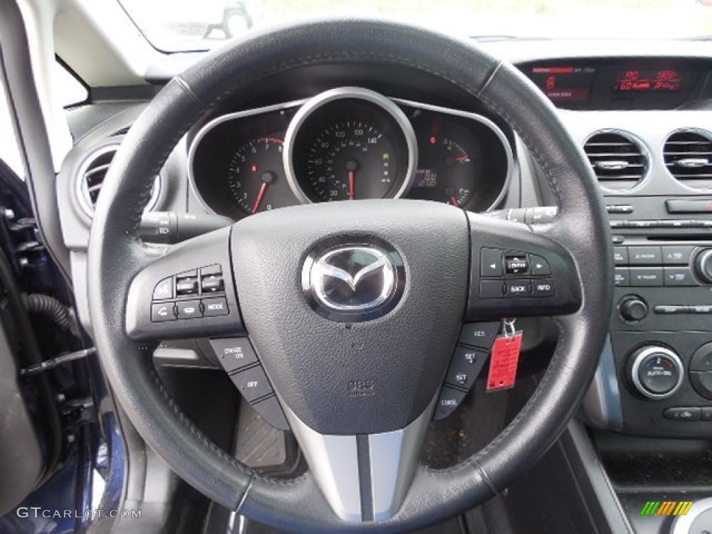 2012 Mazda CX-7 i Sport Black Steering Wheel Photo #83225082