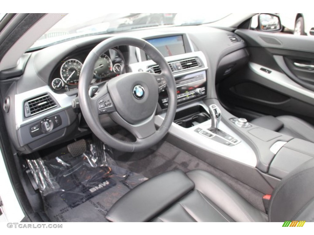 Black Nappa Leather Interior 2012 BMW 6 Series 650i Coupe Photo #83230458