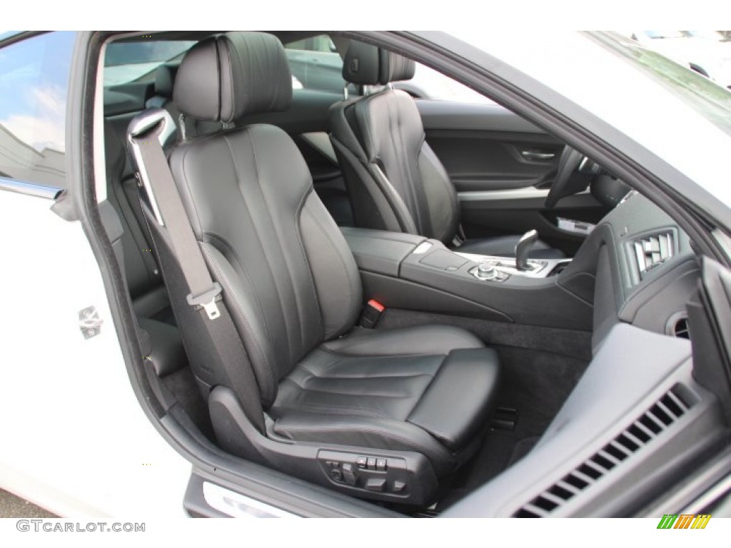 Black Nappa Leather Interior 2012 BMW 6 Series 650i Coupe Photo #83230796