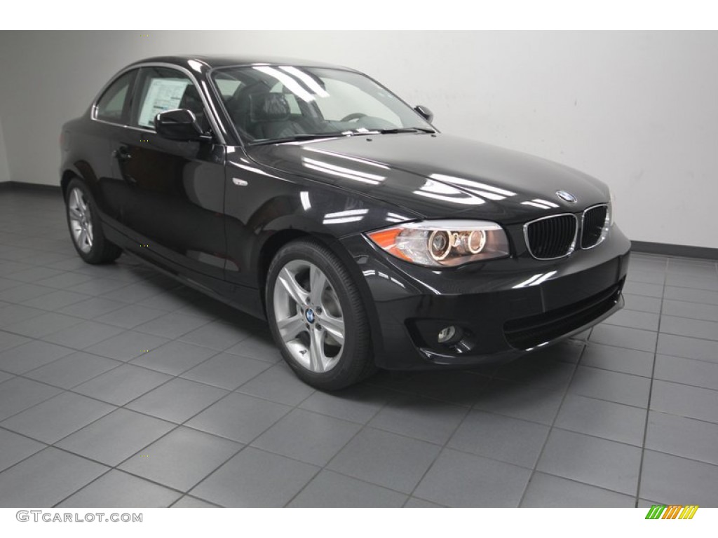 2013 1 Series 128i Coupe - Black Sapphire Metallic / Black photo #1