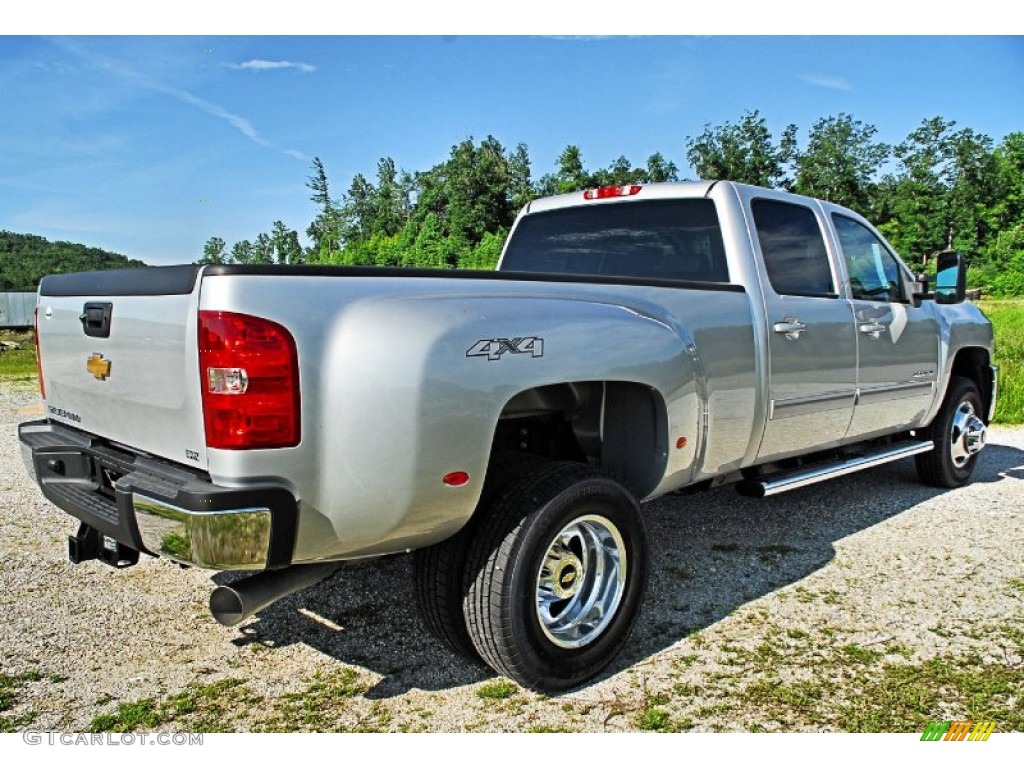 Silver Ice Metallic 2013 Chevrolet Silverado 3500HD LTZ Crew Cab 4x4 Dually Exterior Photo #83232419