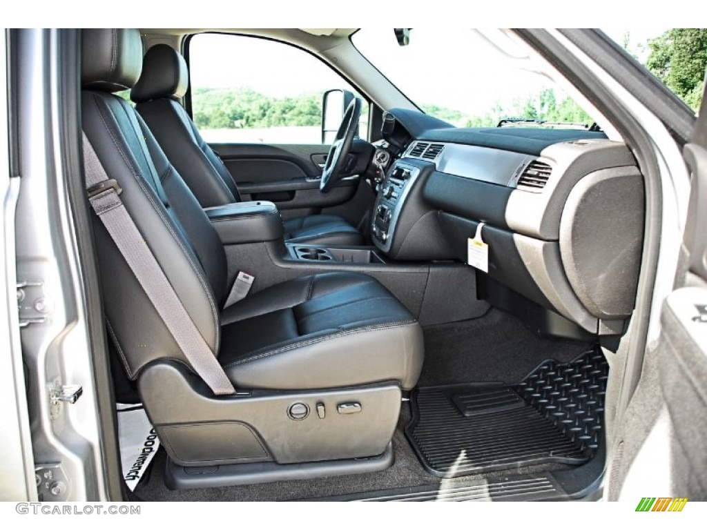 Ebony Interior 2013 Chevrolet Silverado 3500HD LTZ Crew Cab 4x4 Dually Photo #83232682