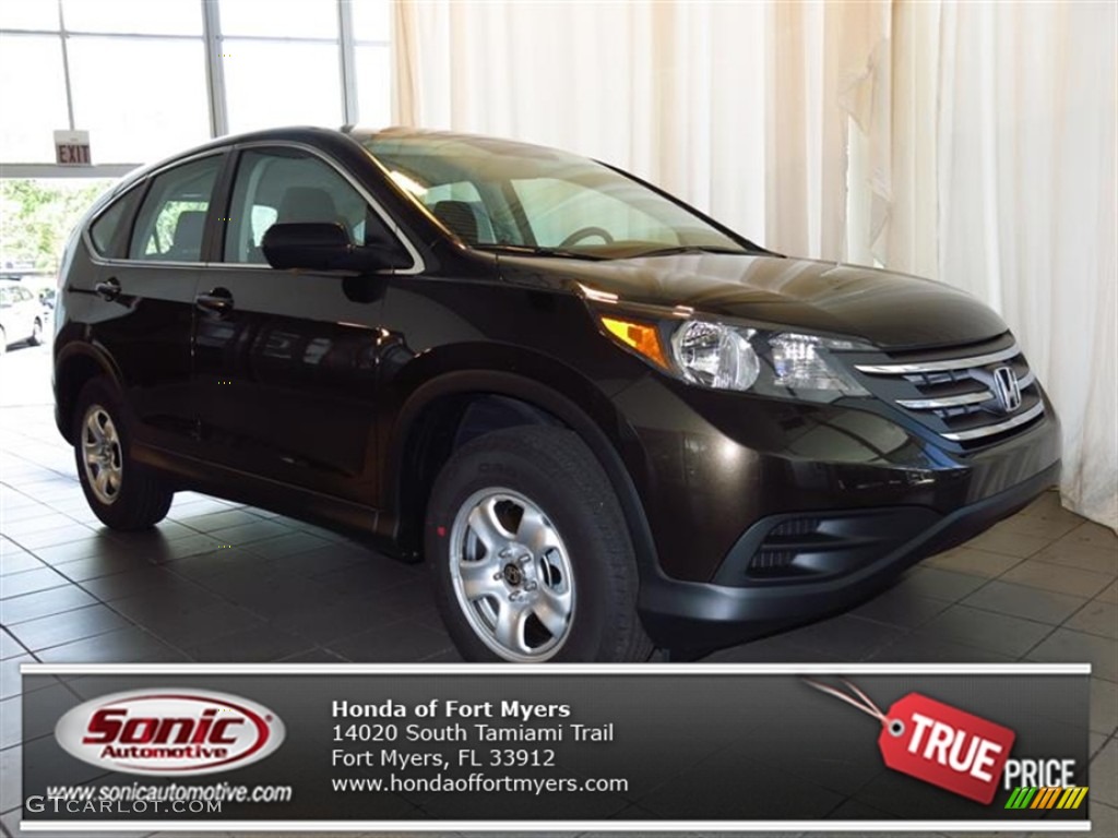 2013 CR-V LX - Kona Coffee Metallic / Black photo #1