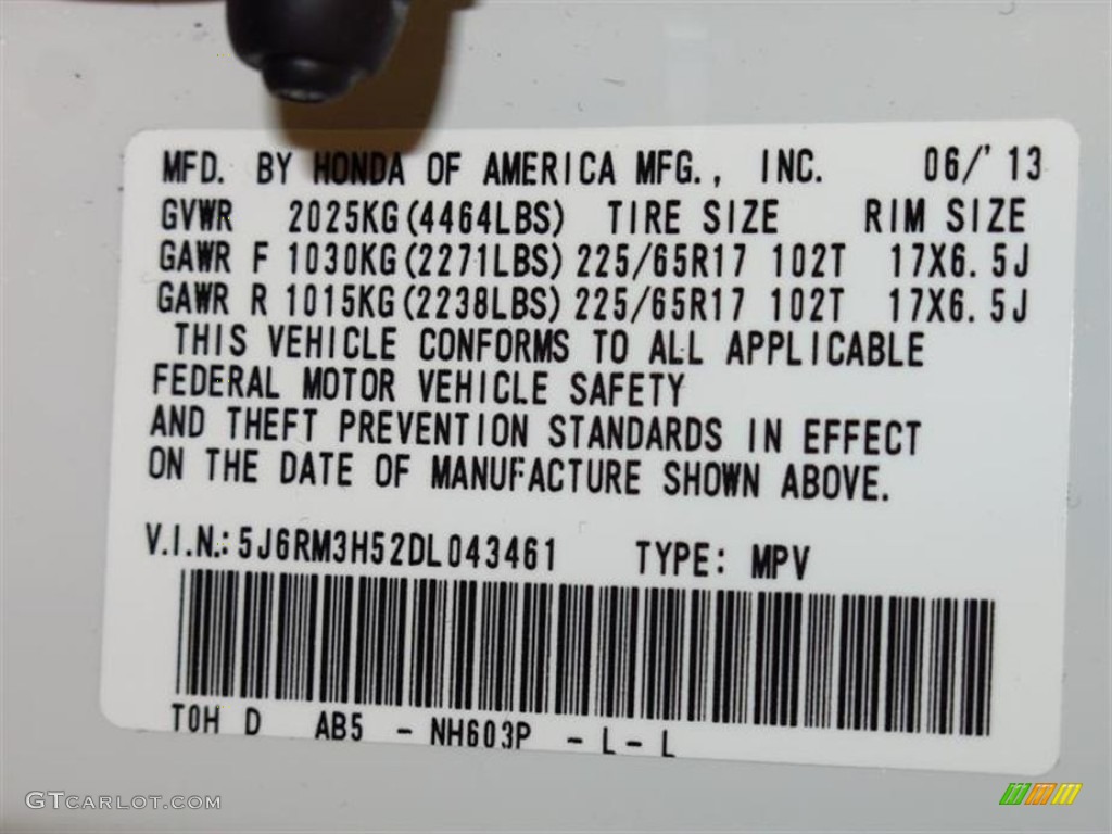 2013 CR-V EX - White Diamond Pearl / Beige photo #10