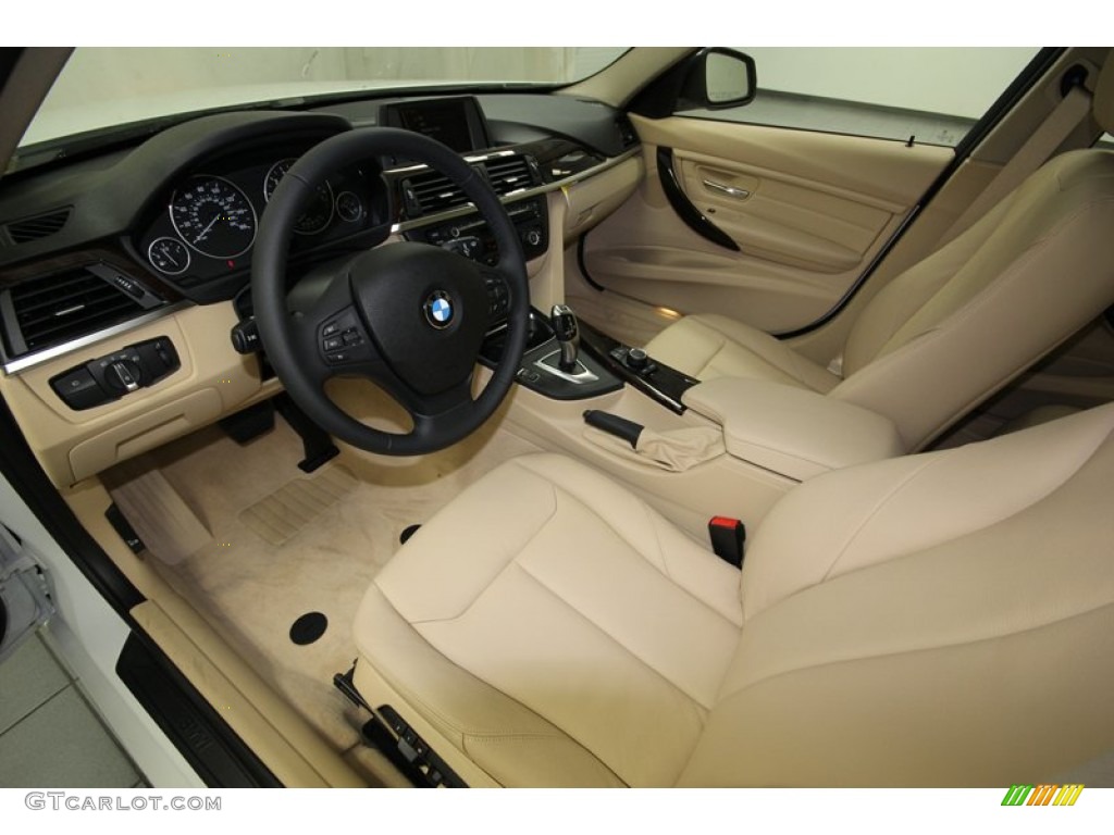 2013 3 Series 320i Sedan - Mineral White Metallic / Venetian Beige photo #11