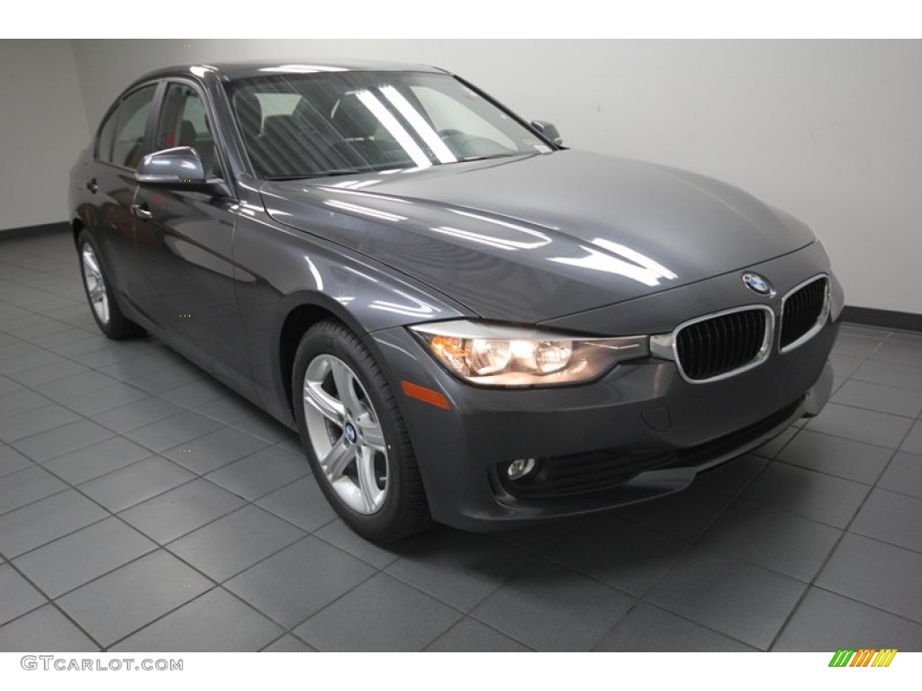 2013 3 Series 320i Sedan - Mineral Grey Metallic / Black photo #1