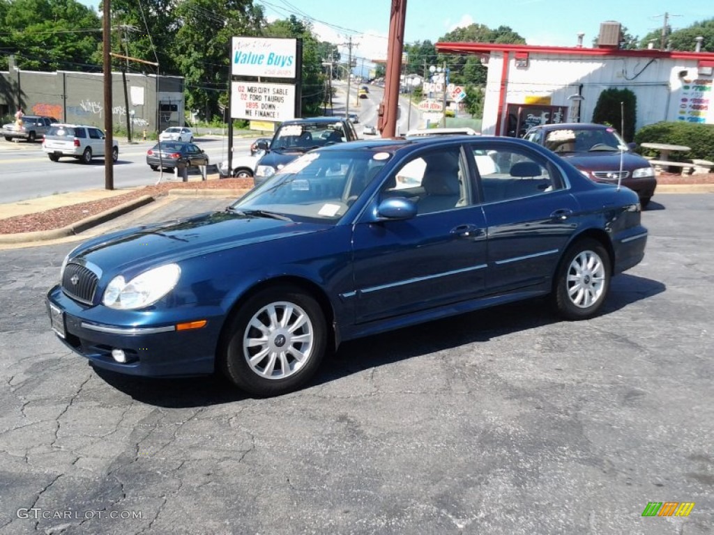 2004 Sonata V6 - Ardor Blue / Beige photo #8