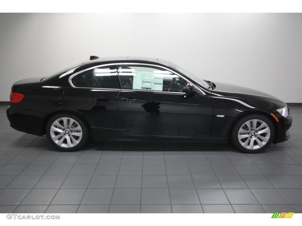 2013 3 Series 328i Coupe - Jet Black / Black photo #2