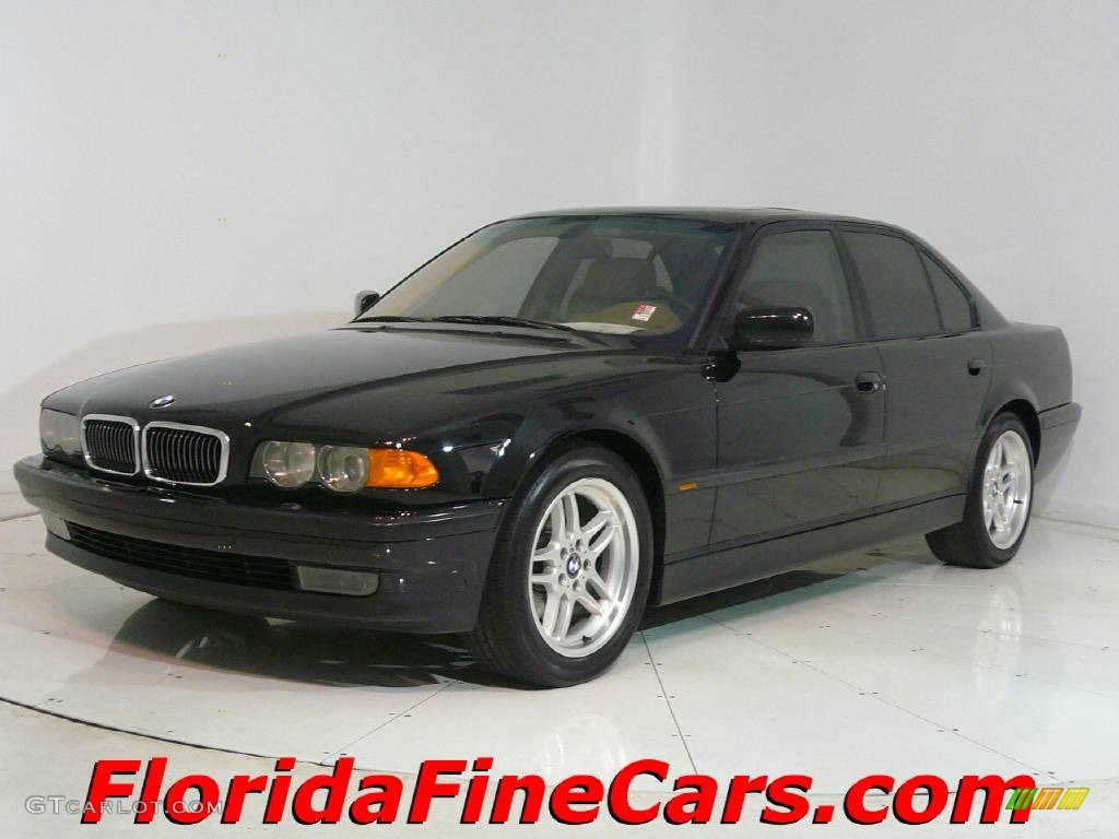 2000 7 Series 740i Sedan - Cosmos Black Metallic / Sand photo #1