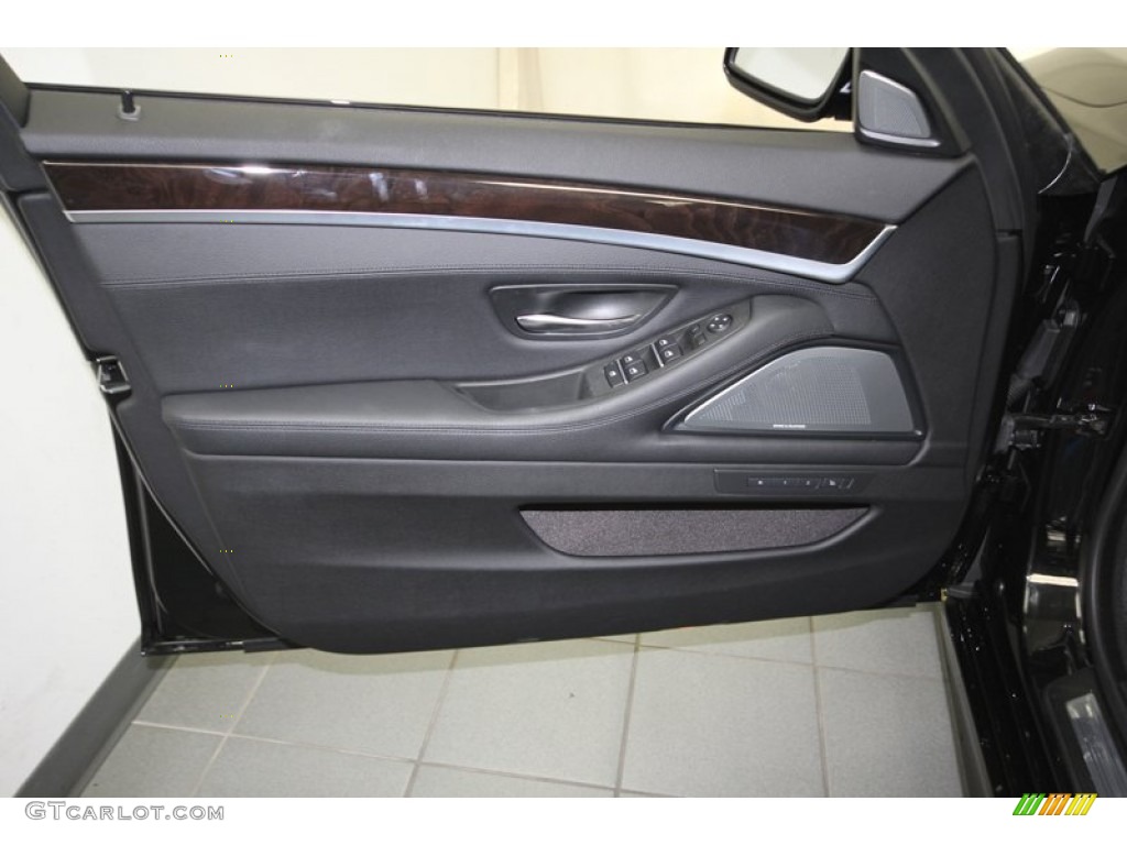 2013 BMW 5 Series 550i Sedan Black Door Panel Photo #83240113