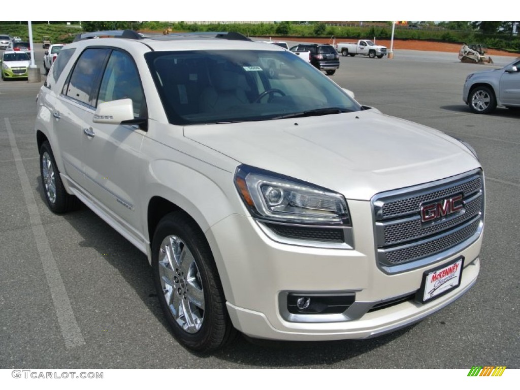 White Diamond Tricoat GMC Acadia