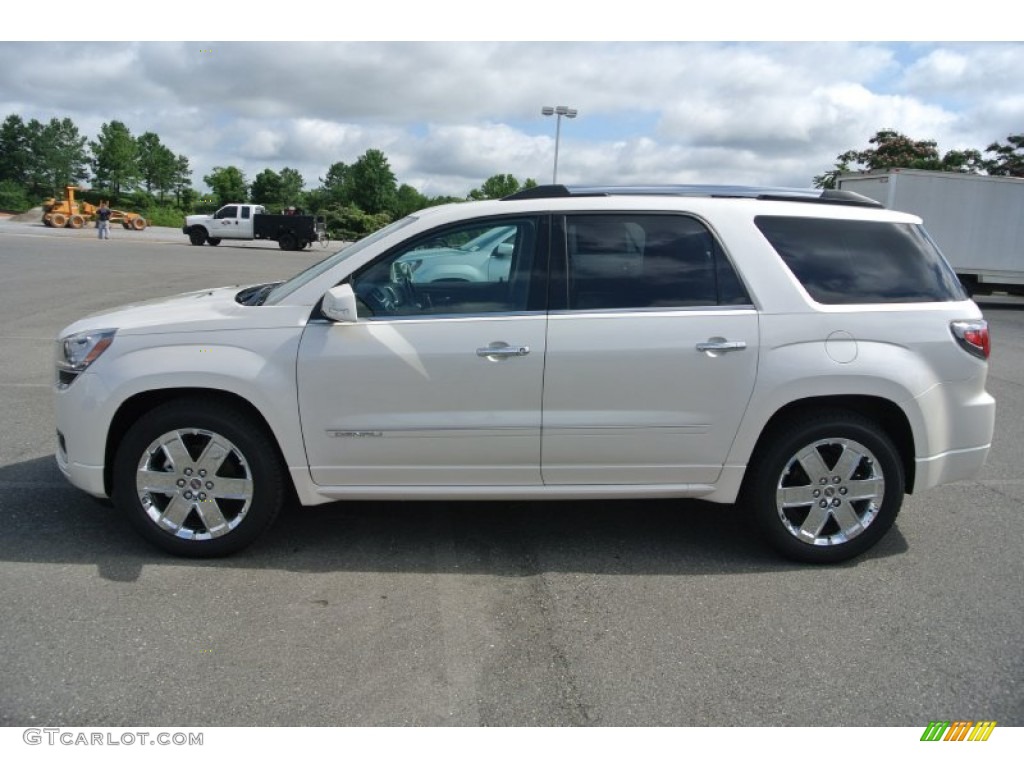 White Diamond Tricoat 2014 GMC Acadia Denali Exterior Photo #83240199