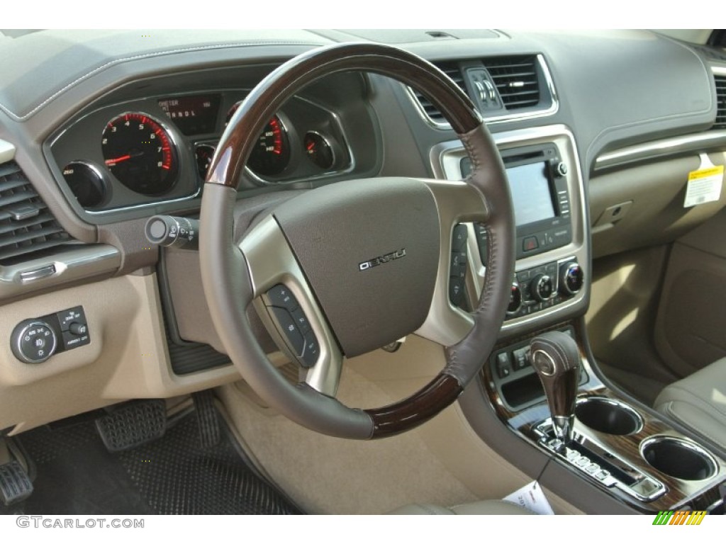 2014 GMC Acadia Denali Cocoa Dune Dashboard Photo #83240701