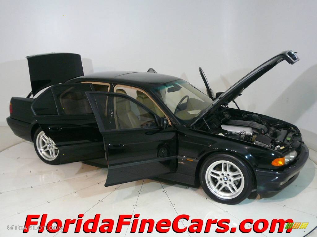 2000 7 Series 740i Sedan - Cosmos Black Metallic / Sand photo #7