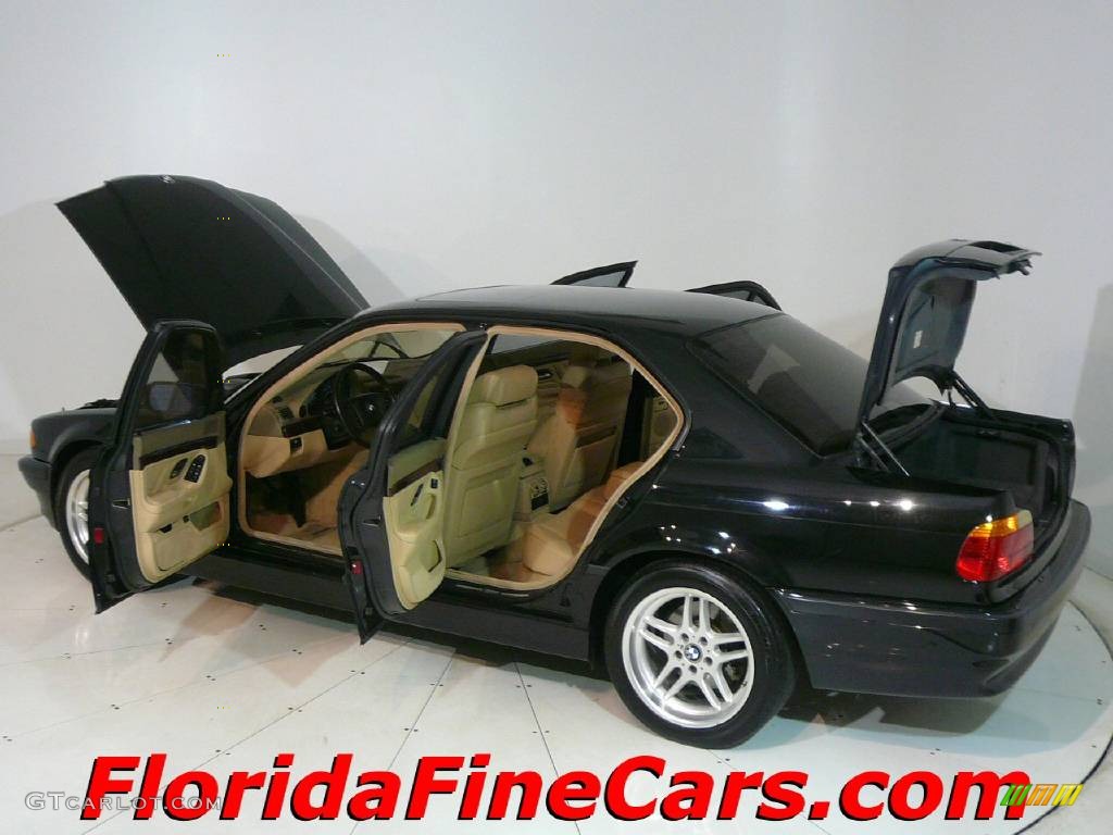 2000 7 Series 740i Sedan - Cosmos Black Metallic / Sand photo #8