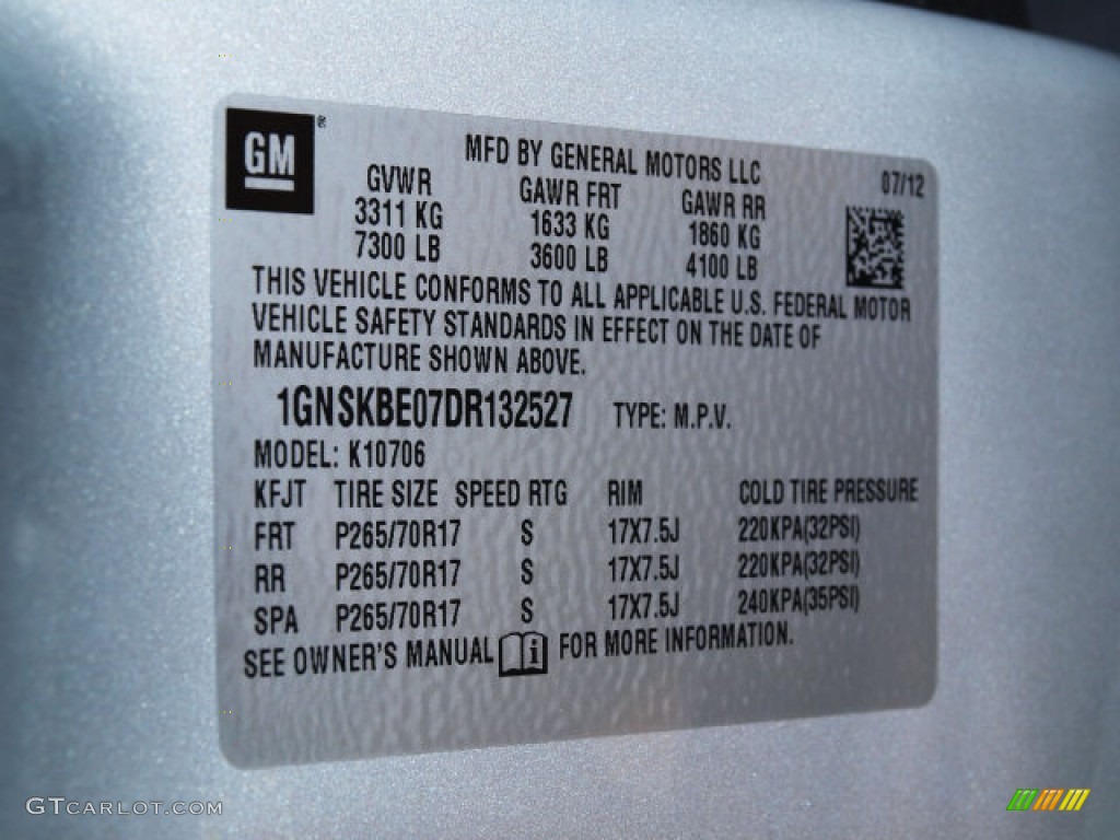 2013 Tahoe LT 4x4 - Silver Ice Metallic / Ebony photo #17