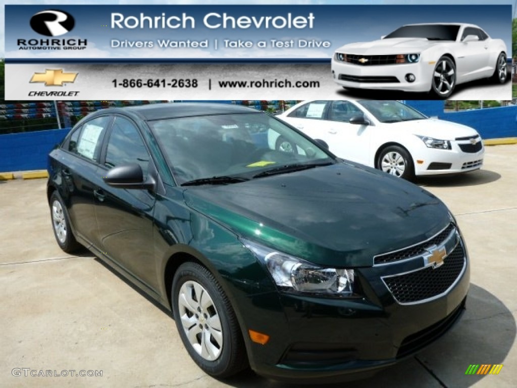 2014 Cruze LS - Rainforest Green Metallic / Jet Black/Medium Titanium photo #1