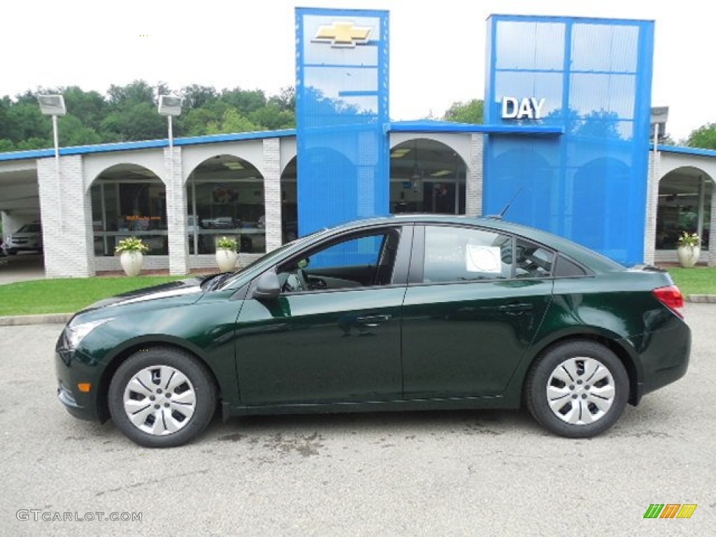 2014 Cruze LS - Rainforest Green Metallic / Jet Black/Medium Titanium photo #2