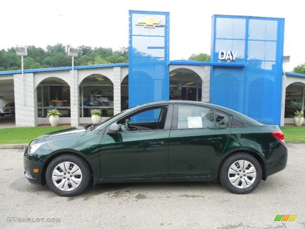 2014 Cruze LS - Rainforest Green Metallic / Jet Black/Medium Titanium photo #2