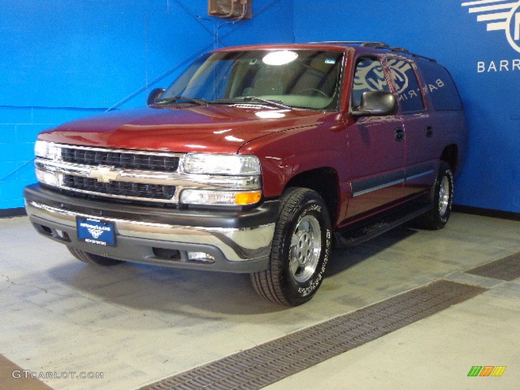 2003 Suburban 1500 LS - Redfire Metallic / Gray/Dark Charcoal photo #3