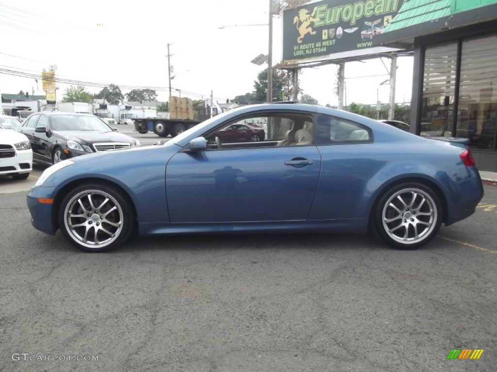 2007 G 35 Coupe - Lakeshore Slate Metallic / Wheat Beige photo #6