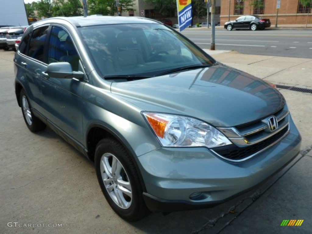 2011 CR-V EX-L 4WD - Opal Sage Metallic / Ivory photo #3