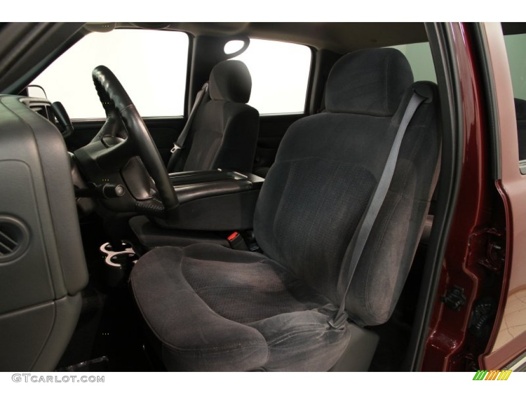 Graphite Gray Interior 2002 Chevrolet Silverado 1500 LS Crew Cab Photo #83245319