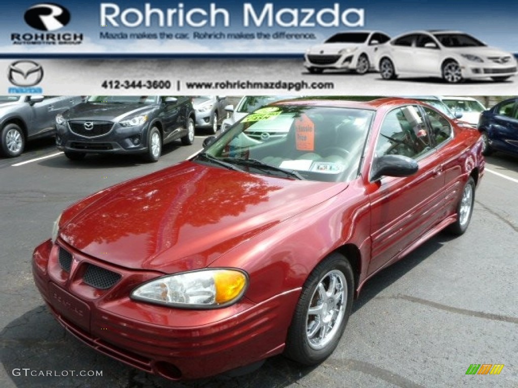 2002 Grand Am SE Coupe - Redfire Metallic / Dark Pewter photo #1