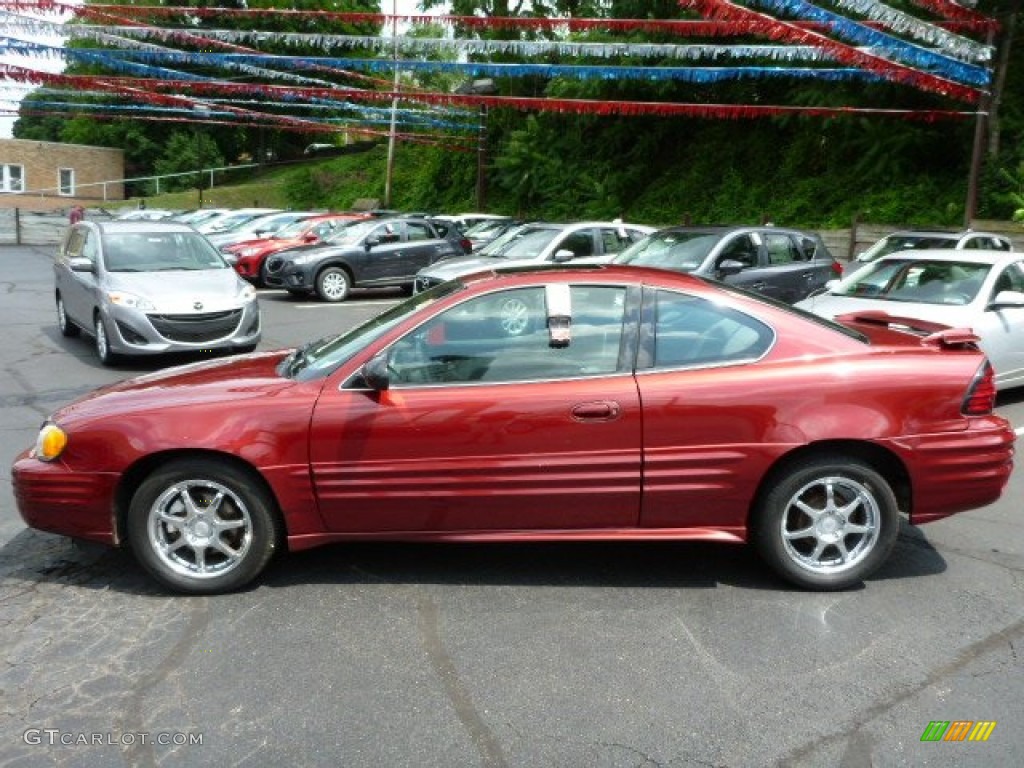 2002 Grand Am SE Coupe - Redfire Metallic / Dark Pewter photo #2