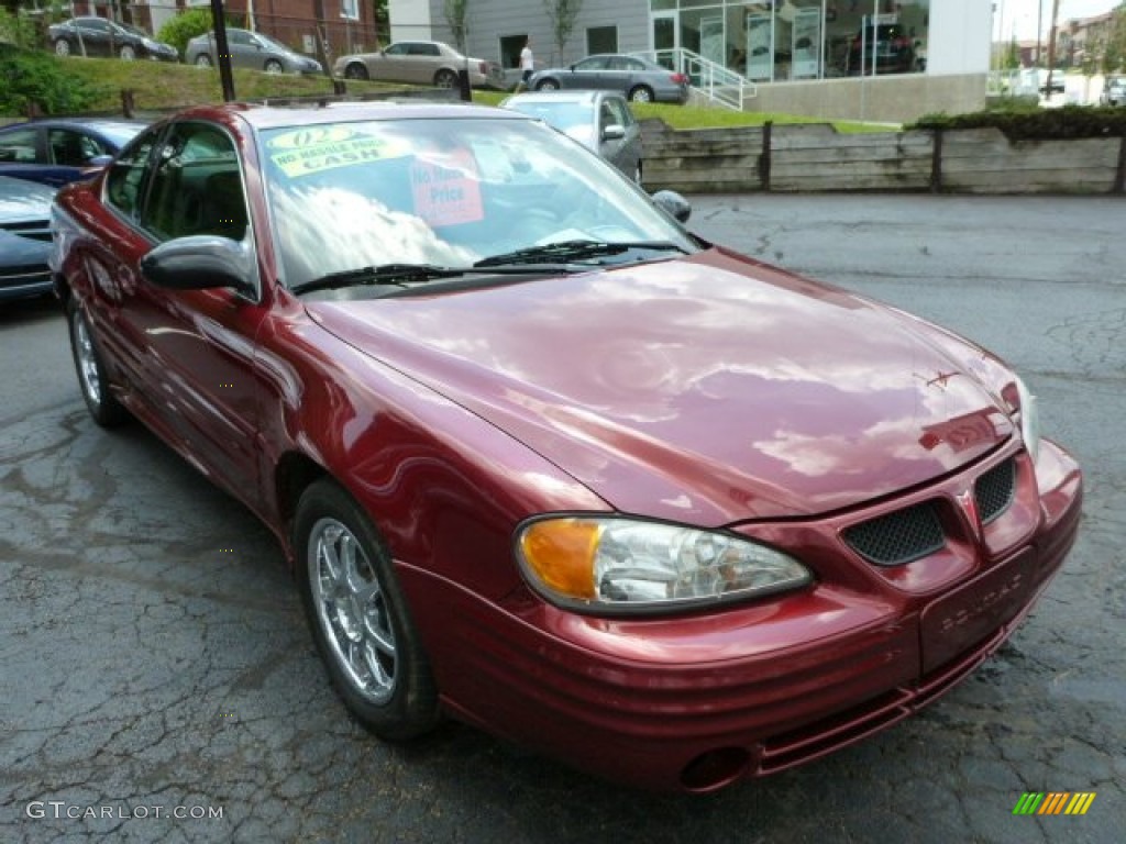 2002 Grand Am SE Coupe - Redfire Metallic / Dark Pewter photo #3