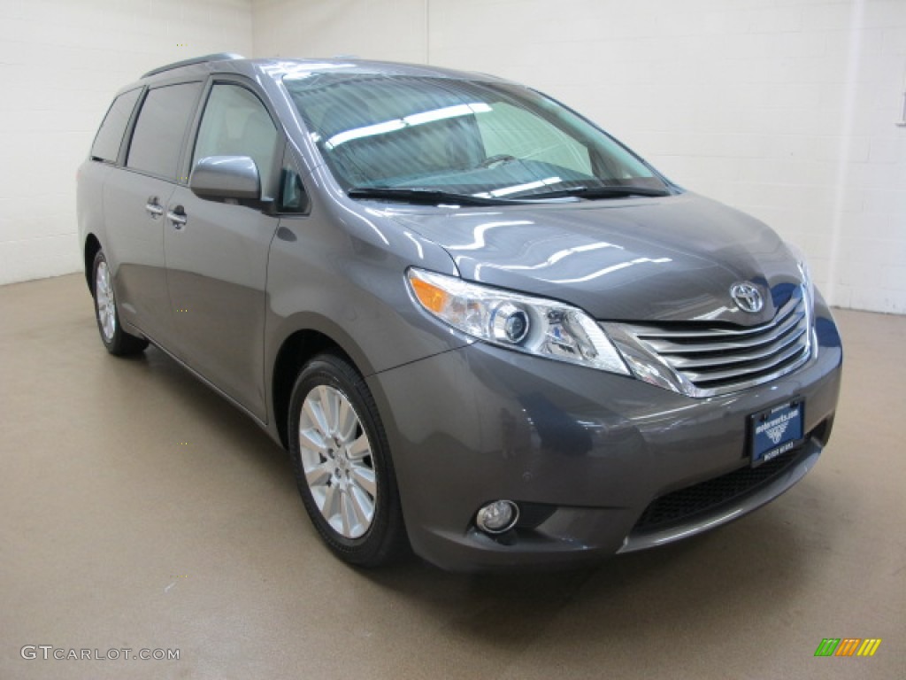 2012 Sienna XLE AWD - Predawn Gray Mica / Light Gray photo #1