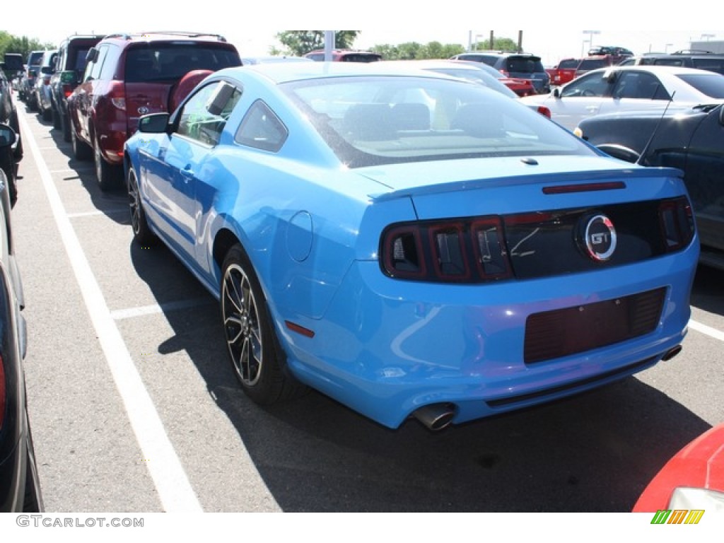 2013 Mustang GT Premium Coupe - Grabber Blue / Charcoal Black photo #3