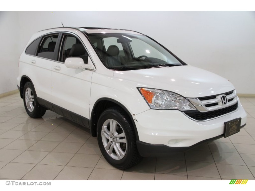 2010 CR-V EX-L AWD - Taffeta White / Gray photo #1