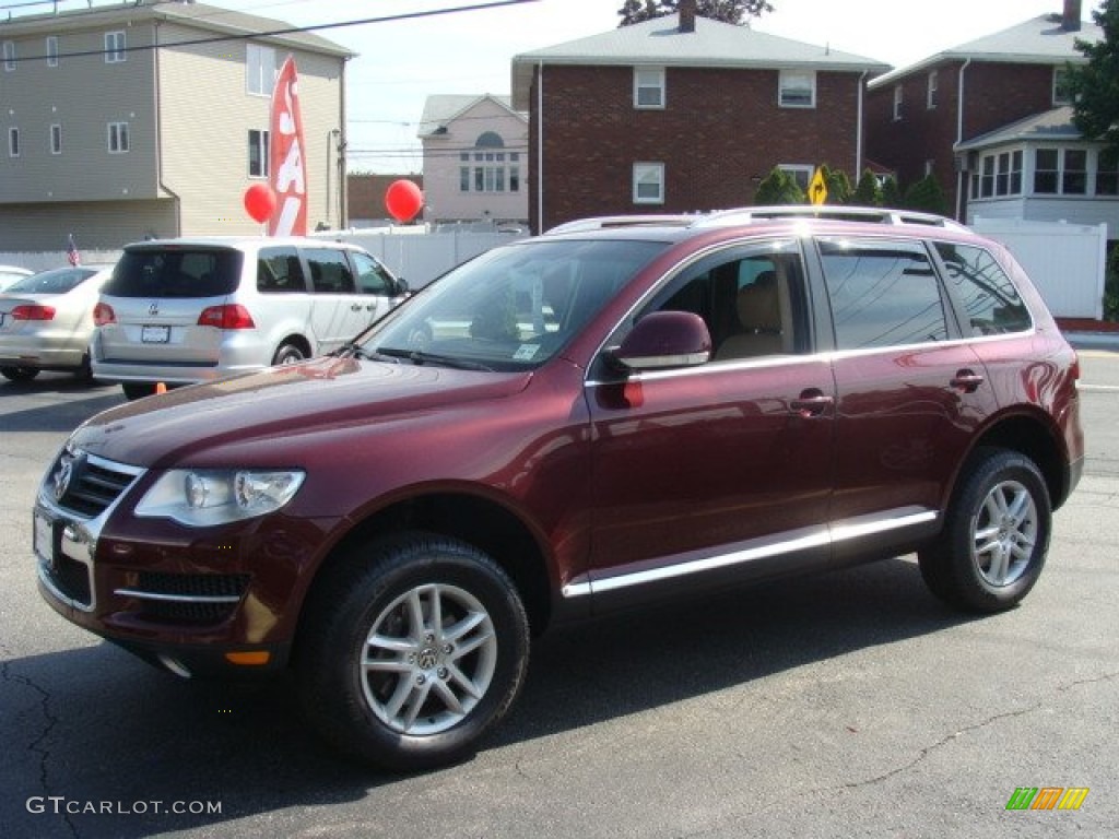 2008 Touareg 2 VR6 - Cranberry Red Metallic / Pure Beige photo #3