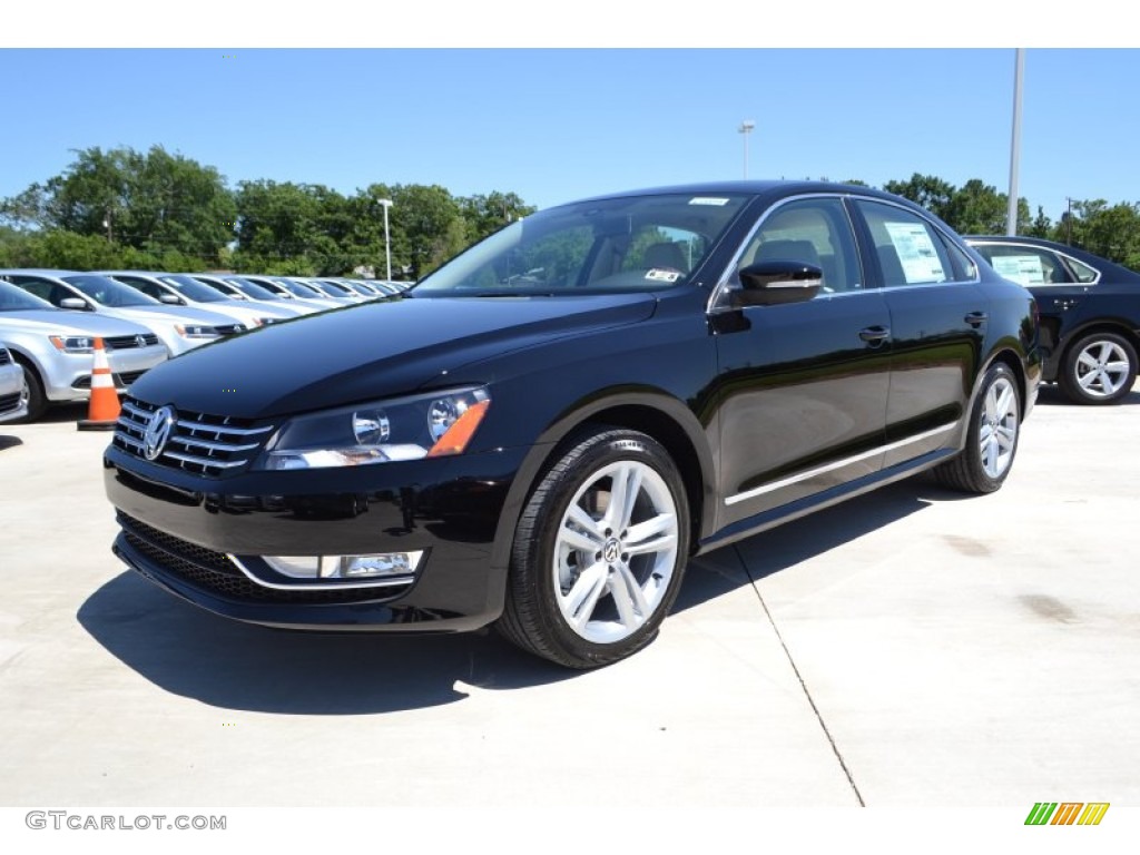 2013 Passat TDI SEL - Black / Cornsilk Beige photo #1