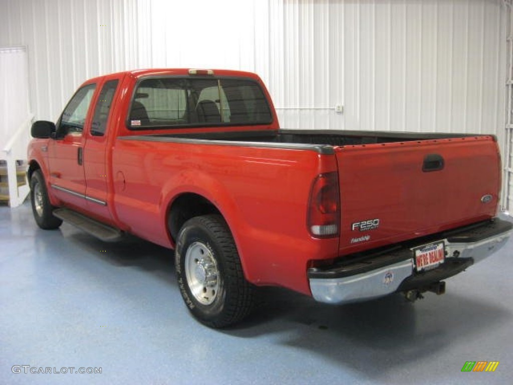 2000 F250 Super Duty XLT Extended Cab - Red / Medium Graphite photo #6