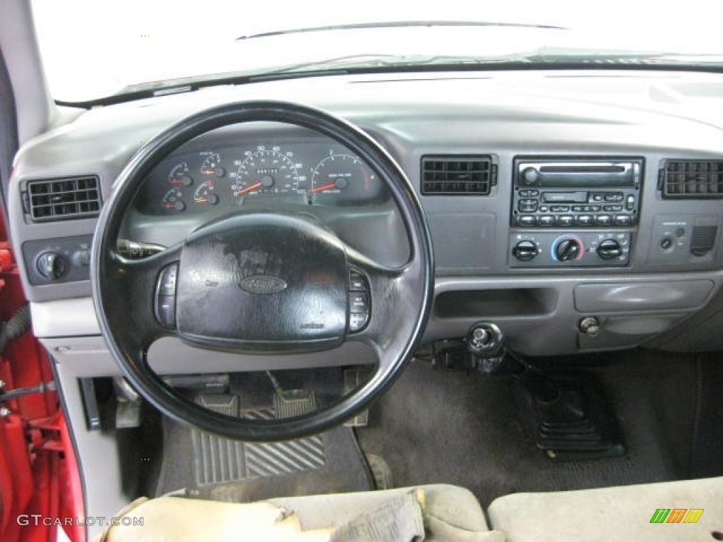 2000 F250 Super Duty XLT Extended Cab - Red / Medium Graphite photo #15
